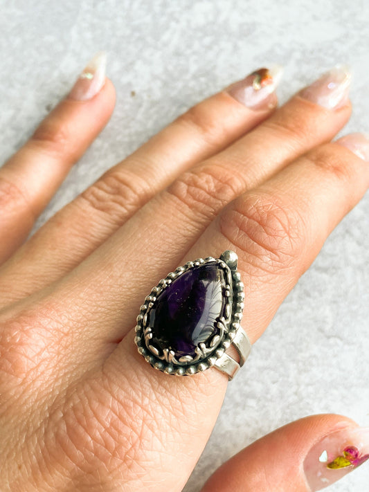 Amethyst Sterling Silver Ring Size 7 1/4